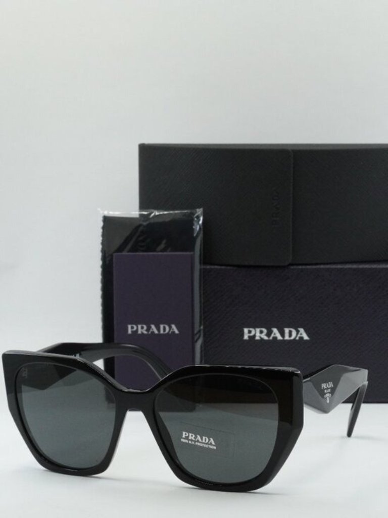 Prada Pr19zs 1ab5s0 Square Sunglasses Black\Dark Grey